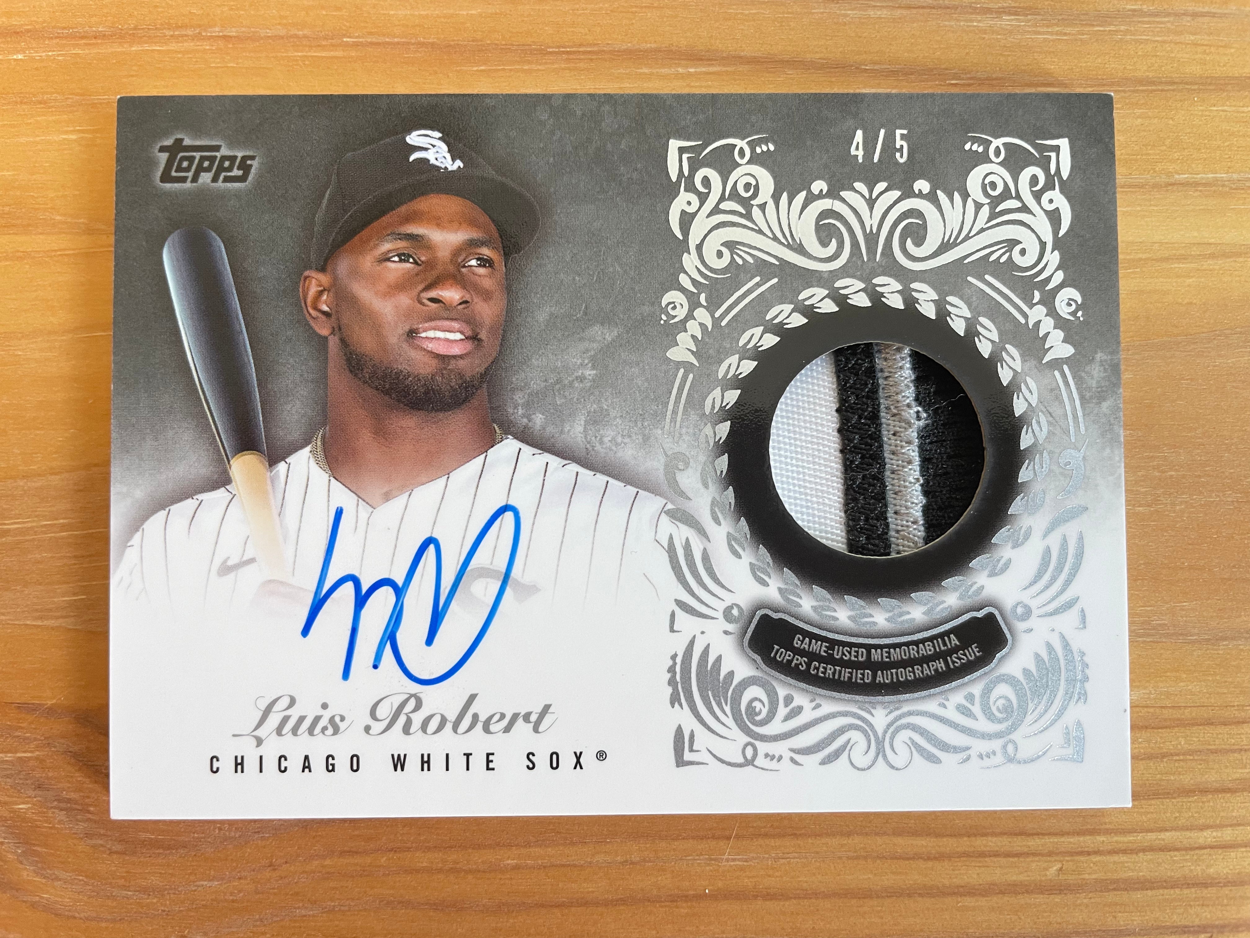 Luis Robert 2022 Topps Reverence Patch Auto /5 – Rainier Collectibles
