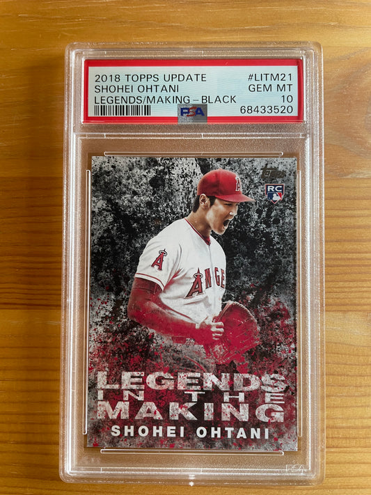 Shohei Ohtani 2018 Topps Update Legends in the Making Black PSA 10