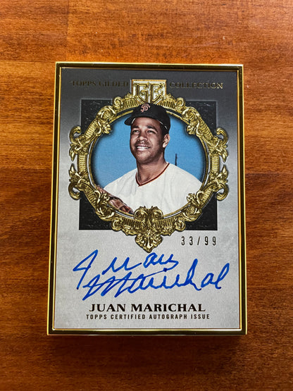 Juan Marichal 2022 Topps Chrome Gilded Gold Frame Auto /99